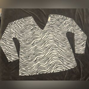 Soft long sleeve animal print top